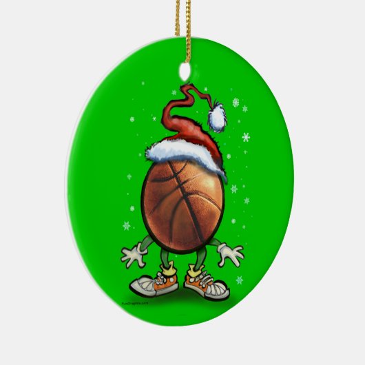 Ornement En Céramique Noël de basket-ball (Droite)