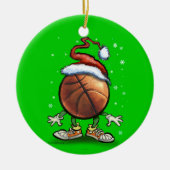 Ornement En Céramique Noël de basket-ball (Devant)