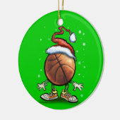 Ornement En Céramique Noël de basket-ball (Gauche)