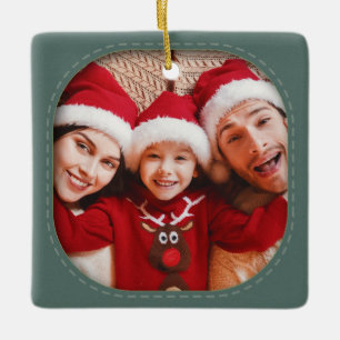 Ornement En Céramique Noël de famille de vacances d'hiver fantaisiste Ph