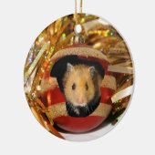 Ornement En Céramique Noël de hamster (Gauche)
