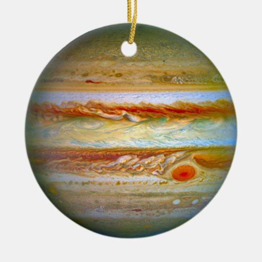 Ornement En Céramique Noël de Jupiter de planète (Devant)