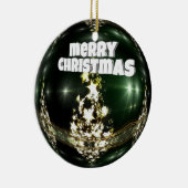 Ornement En Céramique Noël de la balle verte (Droite)