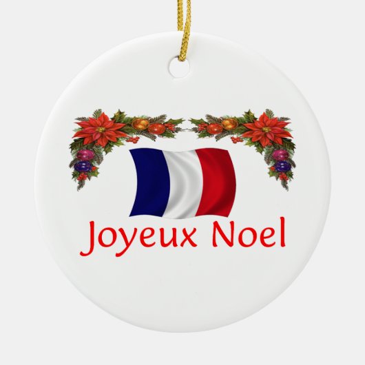 Ornement En Céramique Noël de la France (Devant)