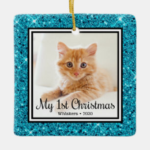 Ornement En Céramique Noël de mon chaton 1ère année 2 Photo