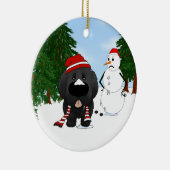 Ornement En Céramique Noël de Terre-Neuve (Droite)