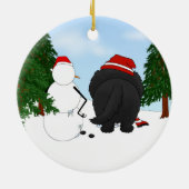 Ornement En Céramique Noël de Terre-Neuve (Dos)