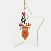 Ornement En Céramique Noel Deer Bells Bauble Rudolf Snowflakes Noël (Gauche)