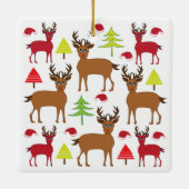 Ornement En Céramique Noël Deer Holiday (Dos)
