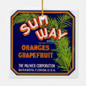Ornement En Céramique Noël des agrumes (Dos)