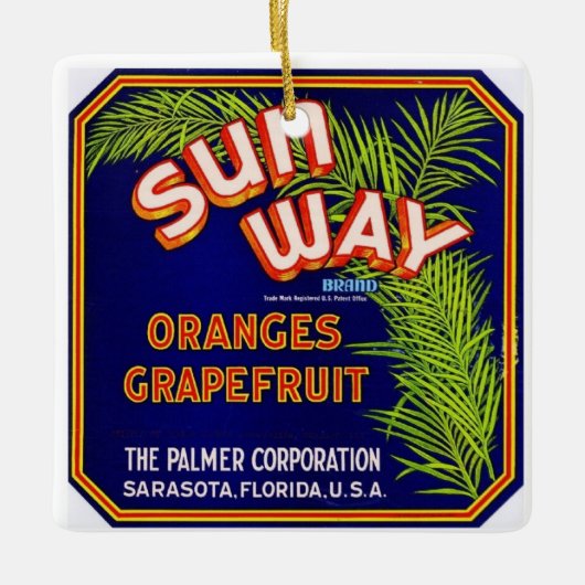 Ornement En Céramique Noël des agrumes (Devant)