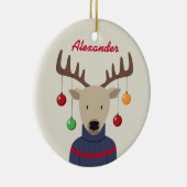 Ornement En Céramique Noël des cerfs (Droite)