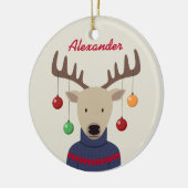 Ornement En Céramique Noël des cerfs (Gauche)