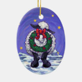 Ornement En Céramique Noël des moutons (Dos)