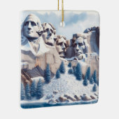 Ornement En Céramique Noël des neiges du Mont Rushmore (Droite)