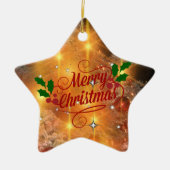 Ornement En Céramique Noël doré (Devant)