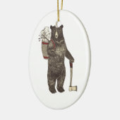 Ornement En Céramique Noël d'ours de pays (Gauche)