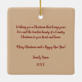 Ornement En Céramique Noël du pays (Dos)