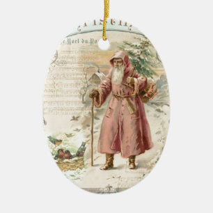 Ornement En Céramique Noël du Père Noël de l'époque victorienne