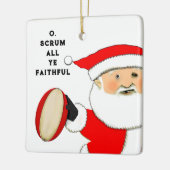 Ornement En Céramique Noël du rugby (Gauche)