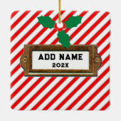 Ornement En Céramique Noël du rugby (Dos)