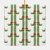 Ornement En Céramique Noël Elf Leggings Kids NOM Vacances Amusement (Dos)