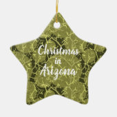 Ornement En Céramique Noël en Arizona Cactus Plante (Devant)