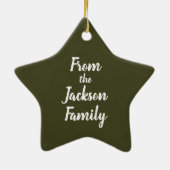 Ornement En Céramique Noël en Arizona Cactus Plante (Dos)