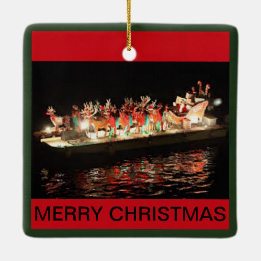 Ornement En Céramique Noël en bateau (Dos)