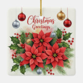 Ornement En Céramique Noël, Festive, (Dos)