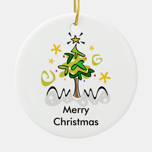 Ornement En Céramique Noël interconfessionnel et Hanoukka (Devant)