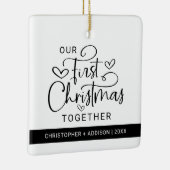Ornement En Céramique Noël joli premier Noël ensemble photo Noël (Droite)