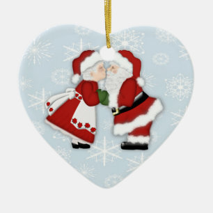 Ornement En Céramique Noël Kiss