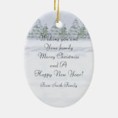 Ornement En Céramique Noël Labrador noir Père Noël (Dos)