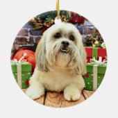 Ornement En Céramique Noël - Lhasa Apso - solo (Dos)
