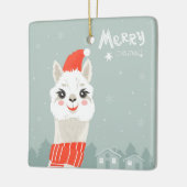 Ornement En Céramique Noël Llama (Gauche)