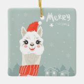 Ornement En Céramique Noël Llama (Devant)