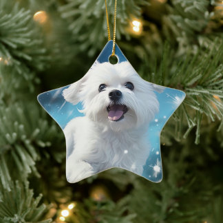 Ornement En Céramique Noël Maltais Unique, Cadeau Pour Amoureux de les c
