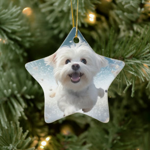 Ornement En Céramique Noël Maltais Unique, Cadeau Pour Amoureux de les c