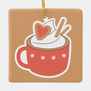 Ornement En Céramique Noël Mignon