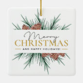 Ornement En Céramique Noël moderne (Dos)