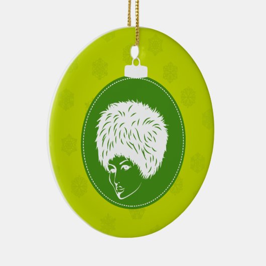 Ornement En Céramique Noël Modish Lime (Droite)