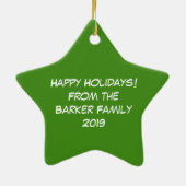 Ornement En Céramique Noël Moose mignonne drôle Christmoose (Dos)