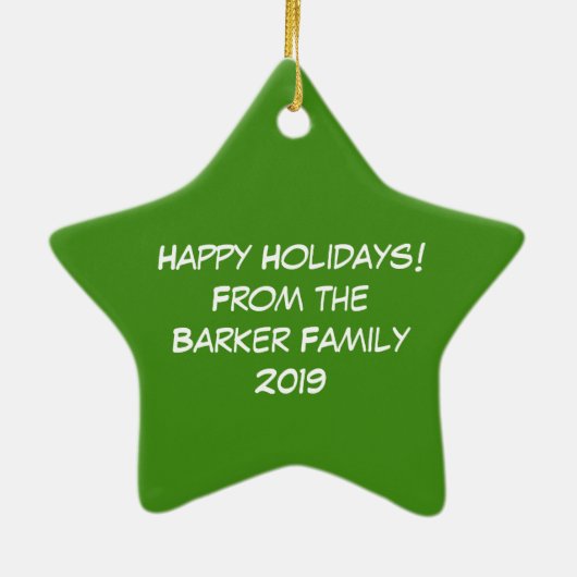 Ornement En Céramique Noël Moose mignonne drôle Christmoose (Dos)