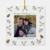 Ornement En Céramique Noël naturel foire photo Noël (Dos)