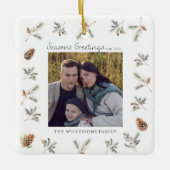 Ornement En Céramique Noël naturel foire photo Noël (Devant)