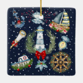 Ornement En Céramique Noël nautique (Dos)