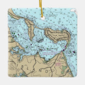 Ornement En Céramique Noël nautique du port de Coecles (Devant)