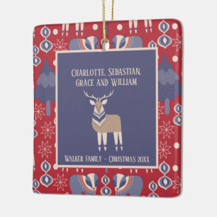 Ornement En Céramique Noël nordique scandinave personnalisé