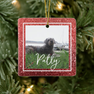 Ornement En Céramique Noël Parties scintillant rouge Bible Verse Espoir